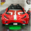 CHAMPION RACER ΠΑΙΔΙΚΟ ΚΡΕΒΑΤΙ ΑΥΤΟΚΙΝΗΤΟ ΚΟΚΚΙΝΟ ΜΕ ΚΡΥΦΟ ΦΩΤΙΣΜΟ 127x220xH80 cm