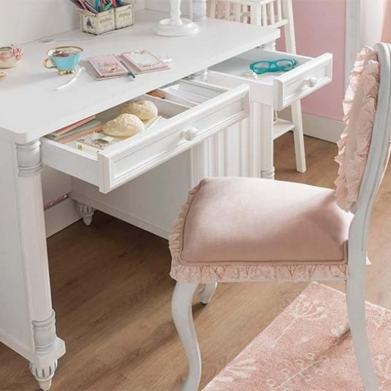 ROMANTIC ΠΑΙΔΙΚΟ ΓΡΑΦΕΙΟ ΜΕ ΒΙΒΛΙΟΘΗΚΗ 117x62xΗ194cm