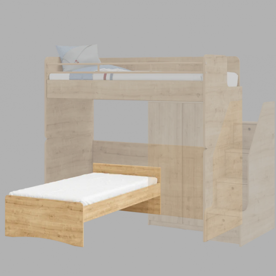 MOCHA STUDIO ΠΑΙΔΙΚΟ ΚΡΕΒΑΤΙ ΜΟΝΟ 203x104xH63cm