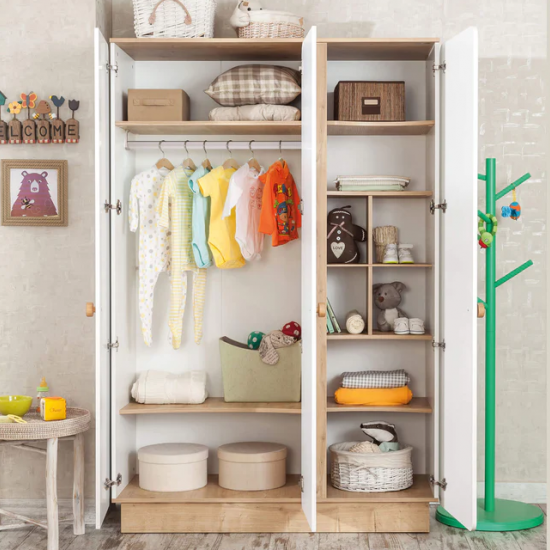 NATURA ΒΡΕΦΙΚΗ ΝΤΟΥΛΑΠΑ 3ΦΥΛΛΗ 136x56xH196 cm