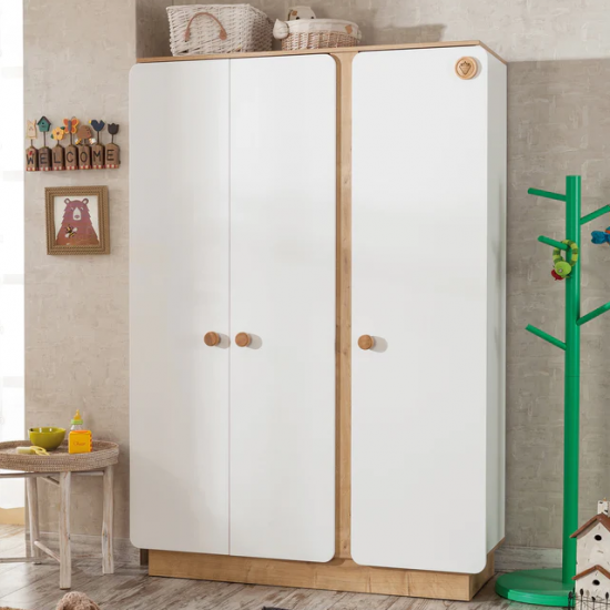 NATURA ΒΡΕΦΙΚΗ ΝΤΟΥΛΑΠΑ 3ΦΥΛΛΗ 136x56xH196 cm