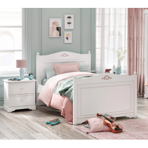 RUSTIC WHITE ΠΑΙΔΙΚΟ ΚΡΕΒΑΤΙ ΗΜΙΔΙΠΛΟ 126x209xH108cm