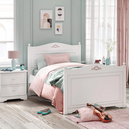 RUSTIC WHITE ΠΑΙΔΙΚΟ ΚΡΕΒΑΤΙ ΗΜΙΔΙΠΛΟ 126x209xH108cm