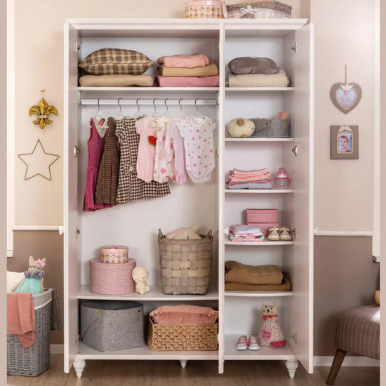 ROMANTICA ΠΑΙΔΙΚΗ ΝΤΟΥΛΑΠΑ 3ΦΥΛΛΗ 131x56xH200cm