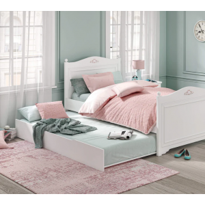 RUSTIC WHITE ΣΥΡΤΑΡΙ ΚΡΕΒΑΤΙΟΥ ΜΟΝΟ 103x200xH26cm