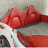 CHAMPION RACER ΠΑΙΔΙΚΟ ΚΡΕΒΑΤΙ ΑΥΤΟΚΙΝΗΤΟ ΛΕΥΚΟ ΜΕ ΚΡΥΦΟ ΦΩΤΙΣΜΟ 127x220xH80 cm