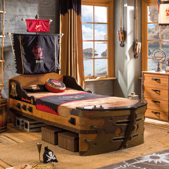 PIRATE ΠΑΙΔΙΚΟ ΚΡΕΒΑΤΙ ΚΑΡΑΒΙ 105x241xH184cm