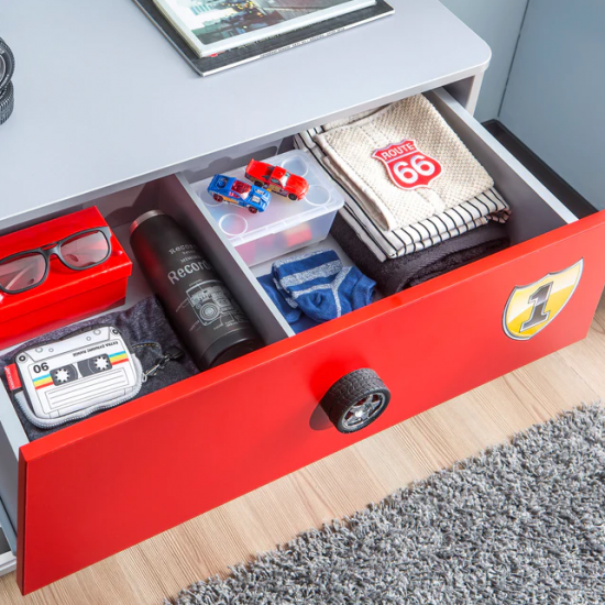 YOUNG RACER ΠΑΙΔΙΚΗ ΣΥΡΤΑΡΙΕΡΑ ΜΕ 3 ΣΥΡΤΑΡΙΑ 76x42xH74 cm