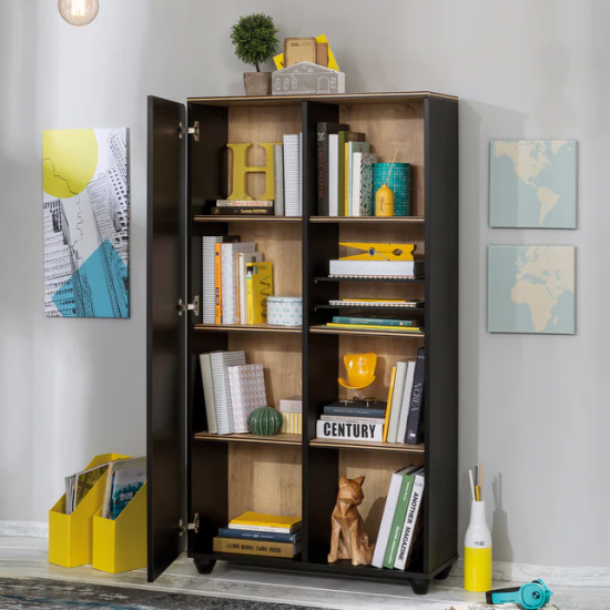 BLACK ΠΑΙΔΙΚΗ ΒΙΒΛΙΟΘΗΚΗ 77x30xH140cm