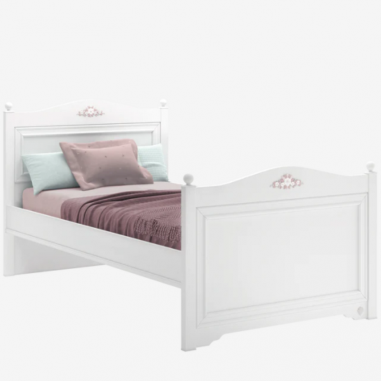 RUSTIC WHITE ΠΑΙΔΙΚΟ ΚΡΕΒΑΤΙ ΜΟΝΟ 106x209xH108 cm