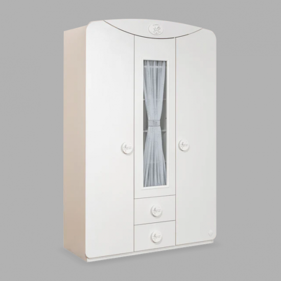 SL COTTON ΠΑΙΔΙΚΗ ΝΤΟΥΛΑΠΑ 3ΦΥΛΛΗ ΜΕ ΣΥΡΤΑΡΙΑ 133x54xH133cm