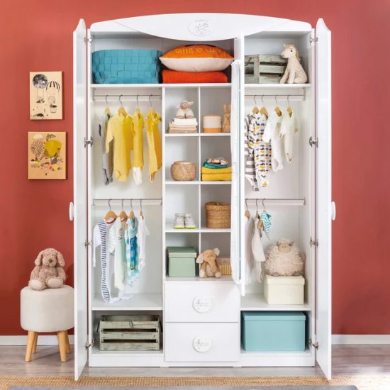 SL COTTON ΠΑΙΔΙΚΗ ΝΤΟΥΛΑΠΑ 3ΦΥΛΛΗ ΜΕ ΣΥΡΤΑΡΙΑ 133x54xH133cm