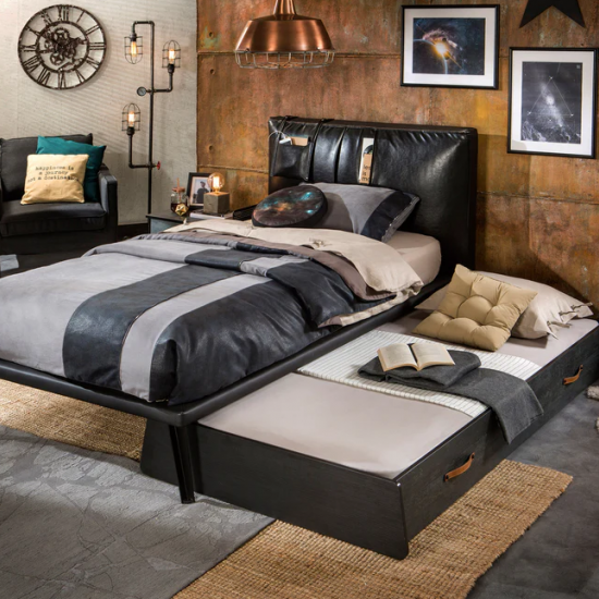 ΣΥΡΤΑΡΙ ΚΡΕΒΑΤΙΟΥ ΜΟΝΟ DARK METAL 194x103xH24cm