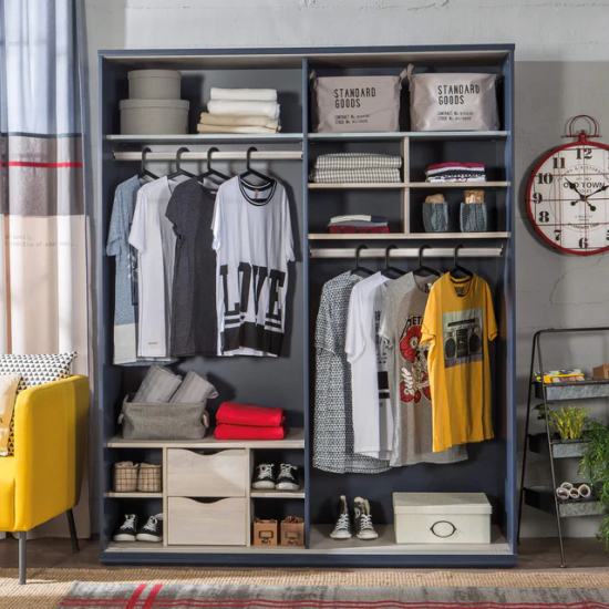 TRIO ΠΑΙΔΙΚΗ ΝΤΟΥΛΑΠΑ 2ΦΥΛΛΗ ΣΥΡΟΜΕΝΗ 163x58xH204 cm