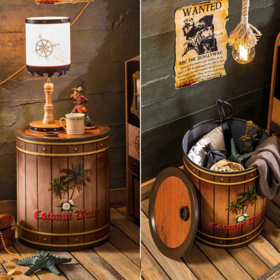 ΠΑΙΔΙΚΟ ΚΟΜΟΔΙΝΟ ΒΑΡΕΛΙ PIRATE Φ50xH45cm