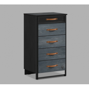 DARK METAL ΠΑΙΔΙΚΗ ΣΥΡΤΑΡΙΕΡΑ 5 ΣΥΡΤΑΡΙΑ  60x46xH106cm