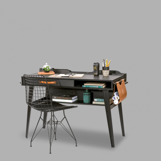 DARK METAL ΠΑΙΔΙΚΟ ΓΡΑΦΕΙΟ ΜΕ ΘΥΡΑ USB 114x62xH80cm