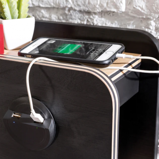 BLACK ΠΑΙΔΙΚΟ ΚΡΕΒΑΤΙ ΜΟΝΟ ΜΕ ΑΠΟΘΗΚΕΥΤΙΚΟ ΧΩΡΟ 225x104xH108 cm