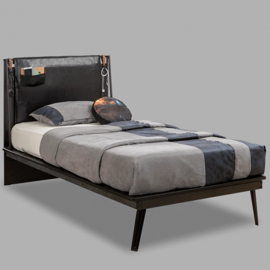 DARK METAL ΠΑΙΔΙΚΟ ΚΡΕΒΑΤΙ ΗΜΙΔΙΠΛΟ 129x203xH110 cm