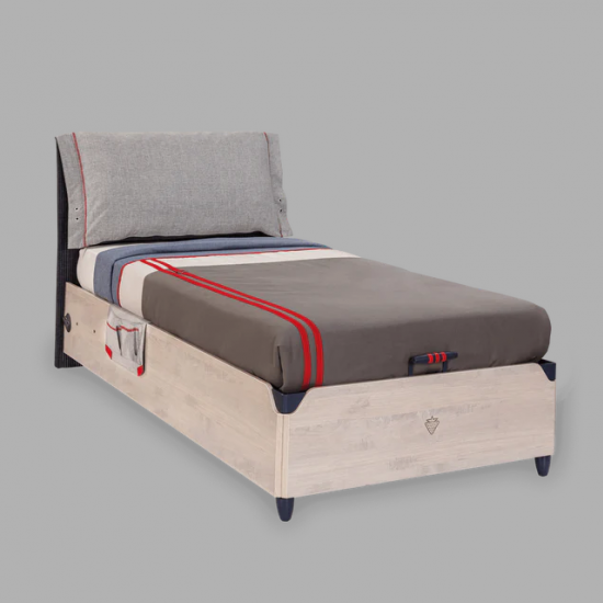 TRIO 1 ΠΑΙΔΙΚΟ ΚΡΕΒΑΤΙ ΜΟΝΟ ΜΕ ΑΠΟΘΗΚΕΥΤΙΚΟ ΧΩΡΟ 217x109xΗ107cm