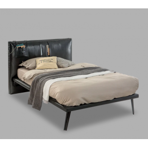 DARK METAL ΠΑΙΔΙΚΟ ΚΡΕΒΑΤΙ ΗΜΙΔΙΠΛΟ 135x220xH105cm