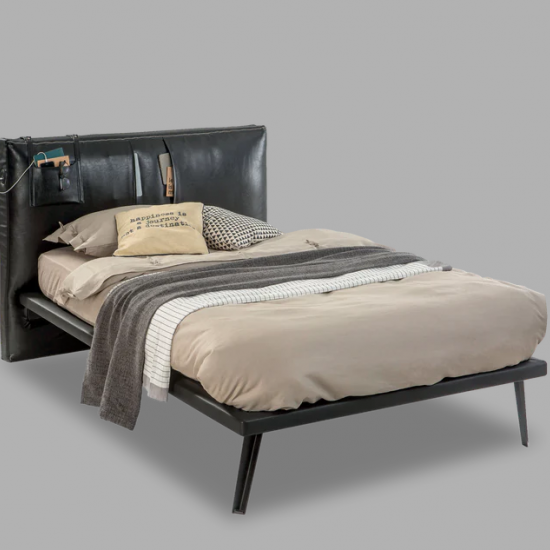 DARK METAL ΠΑΙΔΙΚΟ ΚΡΕΒΑΤΙ ΗΜΙΔΙΠΛΟ 135x220xH105cm