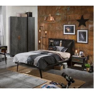 DARK METAL ΠΑΙΔΙΚΟ ΚΡΕΒΑΤΙ ΗΜΙΔΙΠΛΟ 135x220xH105cm