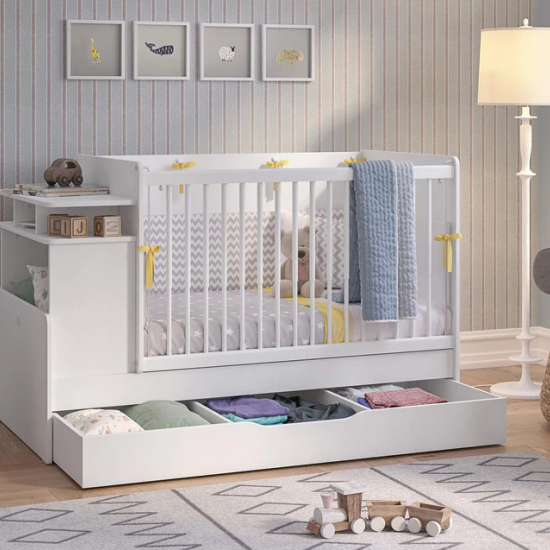 SL COTTON ΒΡΕΦΙΚΗ ΚΟΥΝΙΑ 2 ΣΕ 1 145x79xHX95CM