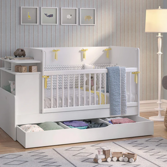 SL COTTON ΒΡΕΦΙΚΗ ΚΟΥΝΙΑ 2 ΣΕ 1 145x79xHX95CM