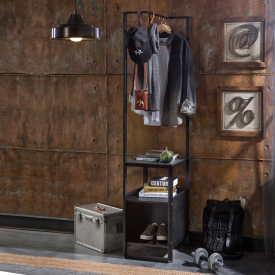 DARK METAL ΚΡΕΜΑΣΤΡΑ ΡΟΥΧΩΝ 40x48xH187cm