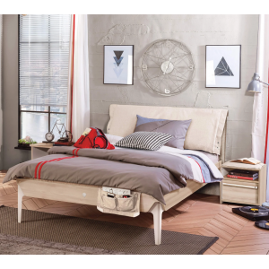 DUO ΠΑΙΔΙΚΟ ΚΡΕΒΑΤΙ ΗΜΙΔΙΠΛΟ ΜΕ ΥΦΑΣΜΑΤΙΝΗ ΠΛΑΤΗ 129x214xΗ102cm