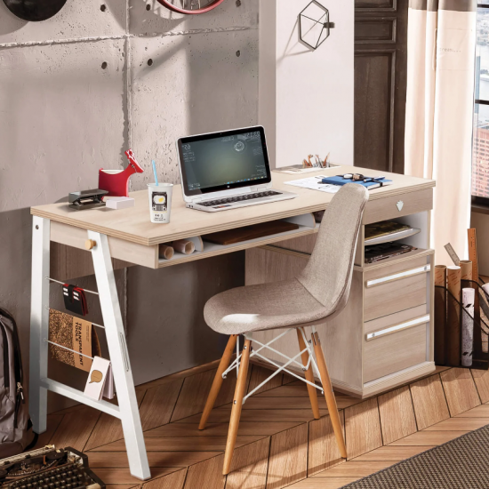 DUO ΠΑΙΔΙΚΟ ΓΡΑΦΕΙΟ ΜΕ ΑΠΟΘΗΚΕΥΤΙΚΟΥΣ ΧΩΡΟΥΣ 141x64xH76 cm