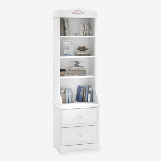 RUSTIC WHITE ΠΑΙΔΙΚΗ ΒΙΒΛΙΟΘΗΚΗ ΣΤΗΛΗ 54x38xH179CM