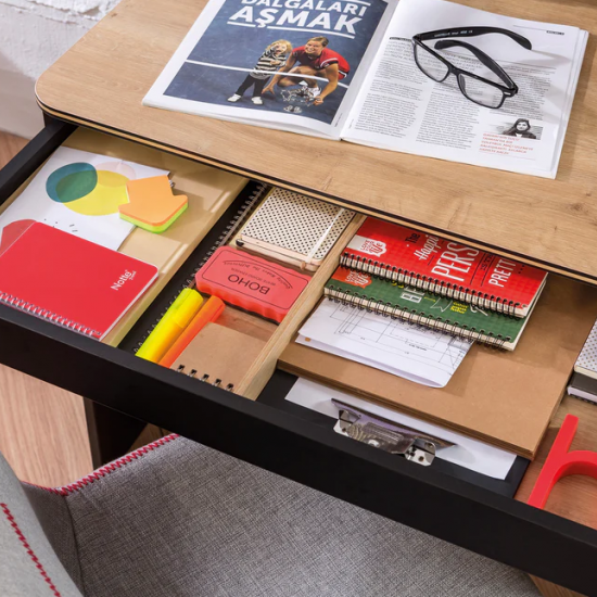 BLACK ΠΑΙΔΙΚΟ ΓΡΑΦΕΙΟ ΜΕ ΡΑΦΙ 110x58xH75 cm