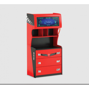 CHAMPION RACER ΠΑΙΔΙΚΗ ΣΥΡΤΑΡΙΕΡΑ ME 4 ΣΥΡΤΑΡΙΑ ΚΑΙ ΡΑΦΙΑ 71x42xH143cm