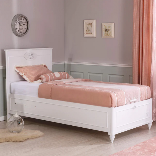 ROMANTICA ΠΑΙΔΙΚΟ ΚΡΕΒΑΤΟ ΗΜΙΔΙΠΛΟ ΜΕ ΑΠΟΘΗΚΕΥΤΙΚΟ ΧΩΡΟ 127x211x117cm