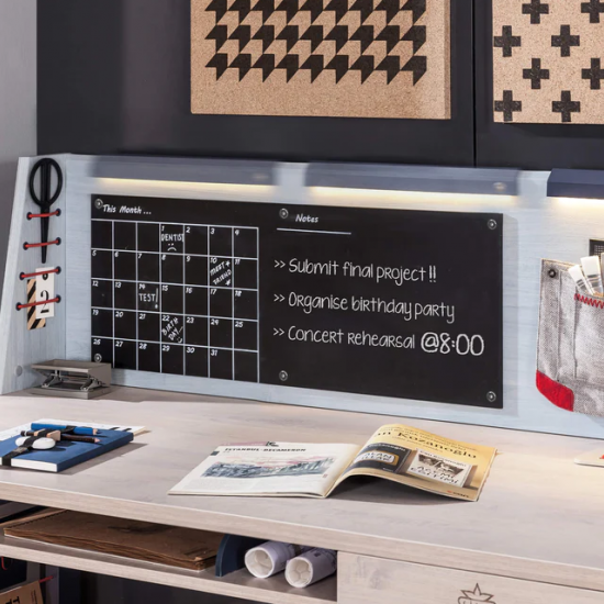 TRIO ΠΑΙΔΙΚΟ ΓΡΑΦΕΙΟ ΜΕ ΠΛΑΤΗ ΚΑΙ ΣΥΡΤΑΡΙΕΡΑ 141x64xH116 cm