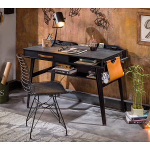 DARK METAL ΠΑΙΔΙΚΟ ΓΡΑΦΕΙΟ ΜΕ ΘΥΡΑ USB 114x62xH80cm