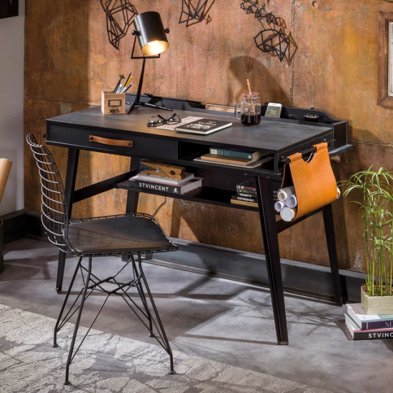 DARK METAL ΠΑΙΔΙΚΟ ΓΡΑΦΕΙΟ ΜΕ ΘΥΡΑ USB 114x62xH80cm