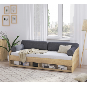 MOCHA ΚΑΝΑΠΕΣ ΚΡΕΒΑΤΙ ΜΟΝΟΣ 204x93.5xH61.5 cm