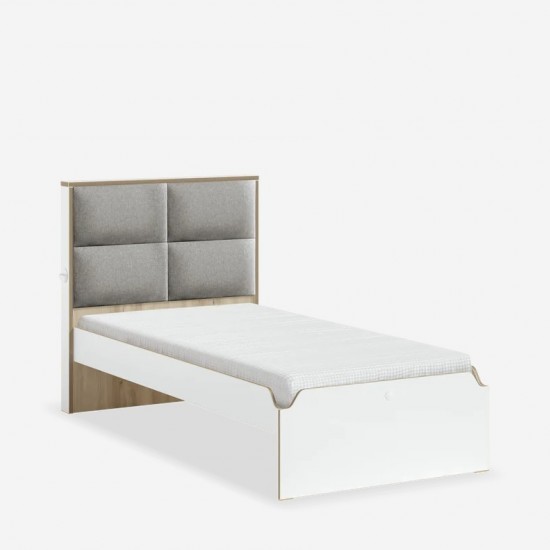 MODERA ΠΑΙΔΙΚΟ ΚΡΕΒΑΤΙ ΗΜΙΔΙΠΛΟ ΜΕ ΥΦΑΣΜΑΤΙΝΗ ΠΛΑΤΗ 129x211xH115cm