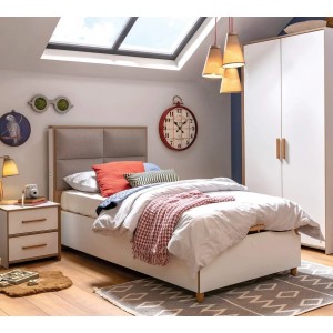 ΠΑΙΔΙΚΟ ΚΡΕΒΑΤΙ ΜΟΝΟ ΜΕ ΑΠΟΘΗΚΕΥΤΙΚΟ ΧΩΡΟ MODERA 109x211xH119cm