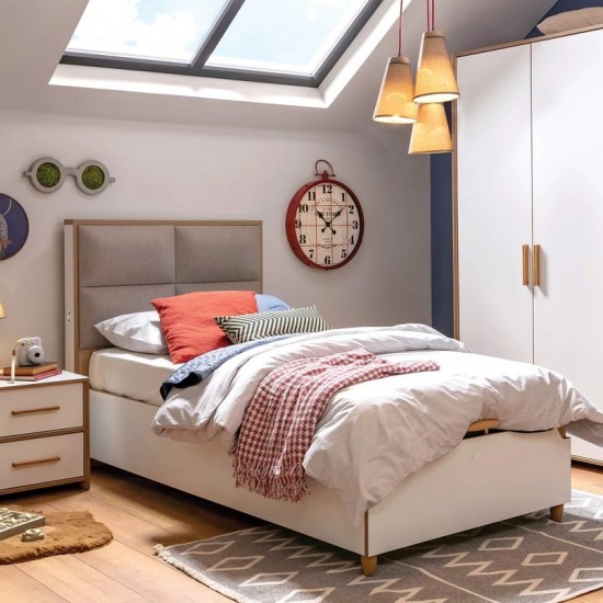 ΠΑΙΔΙΚΟ ΚΡΕΒΑΤΙ ΜΟΝΟ ΜΕ ΑΠΟΘΗΚΕΥΤΙΚΟ ΧΩΡΟ MODERA 109x211xH119cm