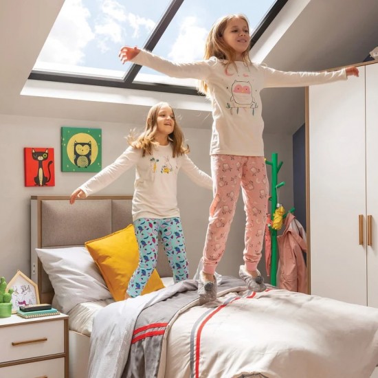 ΠΑΙΔΙΚΟ ΚΡΕΒΑΤΙ ΜΟΝΟ ΜΕ ΑΠΟΘΗΚΕΥΤΙΚΟ ΧΩΡΟ MODERA 109x211xH119cm