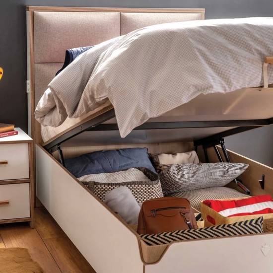 MODERA ΠΑΙΔΙΚΟ ΚΡΕΒΑΤΙ ΗΜΙΔΙΠΛΟ ΜΕ ΑΠΟΘΗΚΕΥΤΙΚΟ ΧΩΡΟ 129x211xH119cm