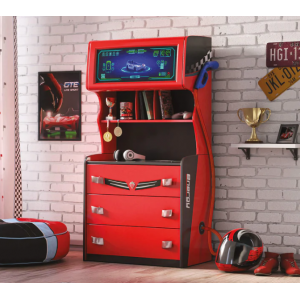 CHAMPION RACER ΠΑΙΔΙΚΗ ΣΥΡΤΑΡΙΕΡΑ ME 4 ΣΥΡΤΑΡΙΑ ΚΑΙ ΡΑΦΙΑ 71x42xH143cm