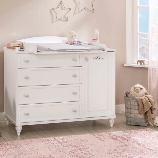 ROMANTICA ΠΑΙΔΙΚΗ ΣΥΡΤΑΡΙΕΡΑ 4 ΣΥΡΤΑΡΙΑ 1 ΝΤΟΥΛΑΠΙ 117x54xH90cm