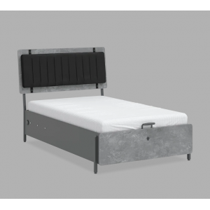 SPACE GRAY ΠΑΙΔΙΚΟ ΚΡΕΒΑΤΙ ΗΜΙΔΙΠΛΟ ΜΕ ΑΠΟΘΗΚΕΥΤΙΚΟ ΧΩΡΟ 136x217xH117cm