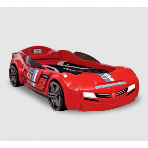 CHAMPION RACER ΠΑΙΔΙΚΟ ΚΡΕΒΑΤΙ ΑΥΤΟΚΙΝΗΤΟ ΚΟΚΚΙΝΟ REMOTE CONTROL 126x225xΗ66 cm