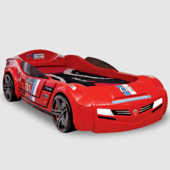 CHAMPION RACER ΠΑΙΔΙΚΟ ΚΡΕΒΑΤΙ ΑΥΤΟΚΙΝΗΤΟ ΚΟΚΚΙΝΟ REMOTE CONTROL 126x225xΗ66 cm